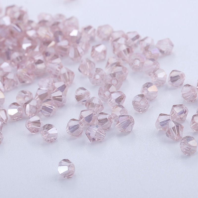 100pcs Shiny Faceted Austria Crystal Beads Bicone Beads