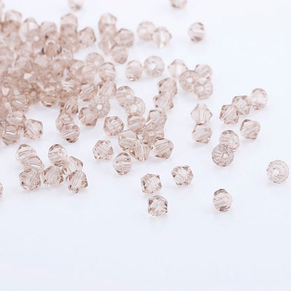100pcs Shiny Faceted Austria Crystal Beads Bicone Beads
