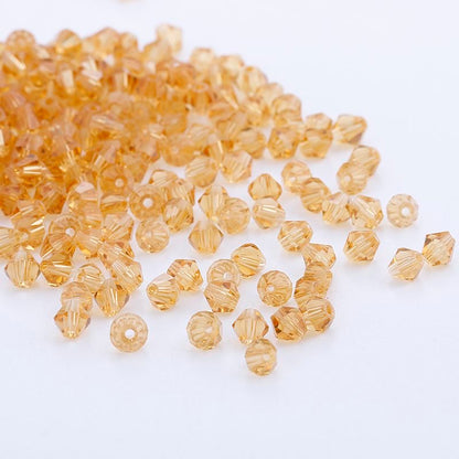 100pcs Shiny Faceted Austria Crystal Beads Bicone Beads