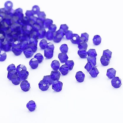 100pcs Shiny Faceted Austria Crystal Beads Bicone Beads