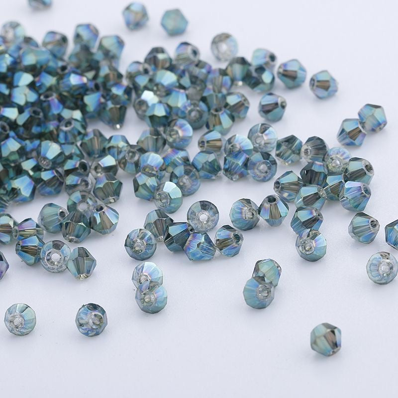 100pcs Shiny Faceted Austria Crystal Beads Bicone Beads