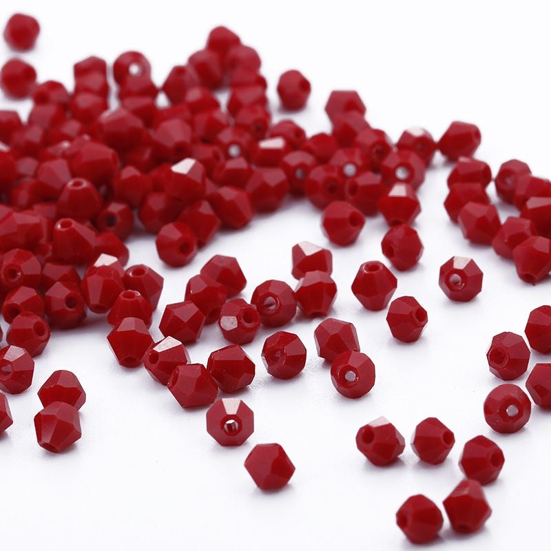100pcs Shiny Faceted Austria Crystal Beads Bicone Beads