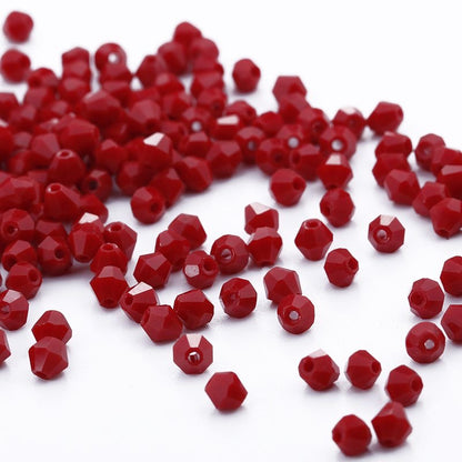 100pcs Shiny Faceted Austria Crystal Beads Bicone Beads