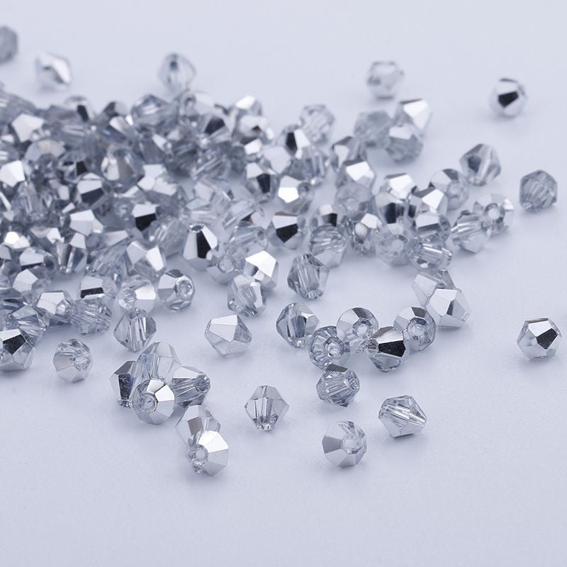 100pcs Shiny Faceted Austria Crystal Beads Bicone Beads