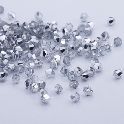 100pcs Shiny Faceted Austria Crystal Beads Bicone Beads