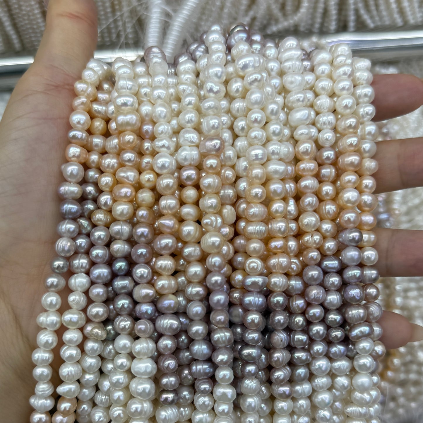5x7mm Gradation Potato Freshwater Pearl Beads