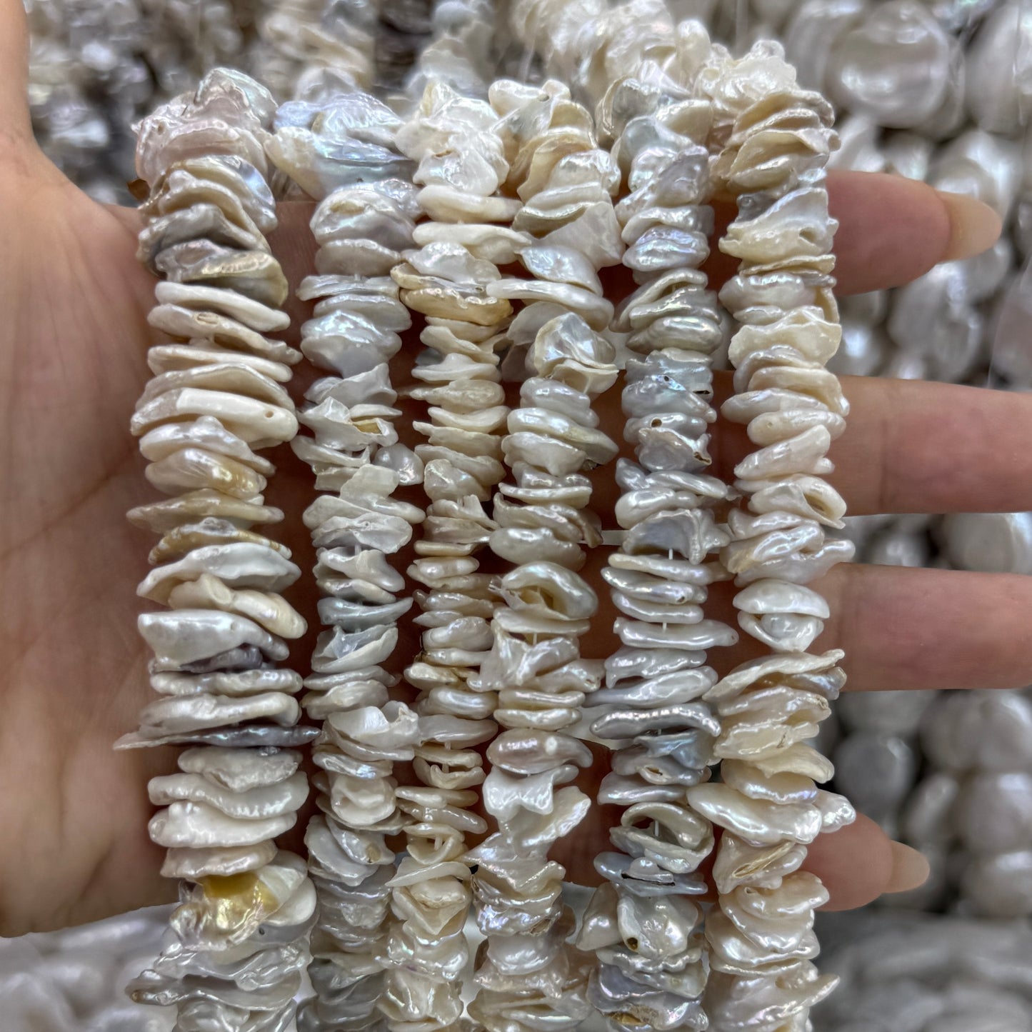 Keshi Chips Freshwater Pearl Beads Strand (14mm)