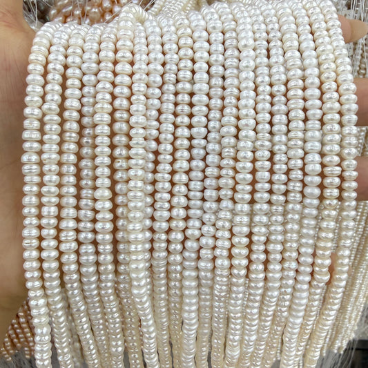 3x5mm Flat Oval Freshwater Pearl Beads
