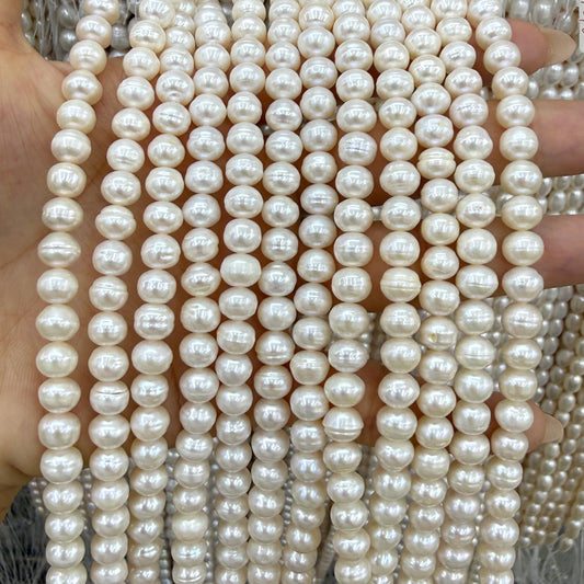 5x7mm Pumpkin Natural Freshwater Pearl Beads