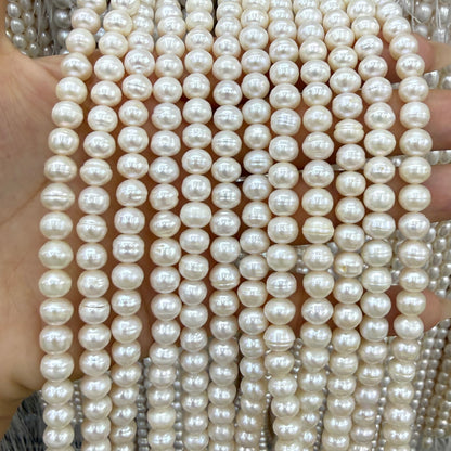 5x7mm Pumpkin Natural Freshwater Pearl Beads