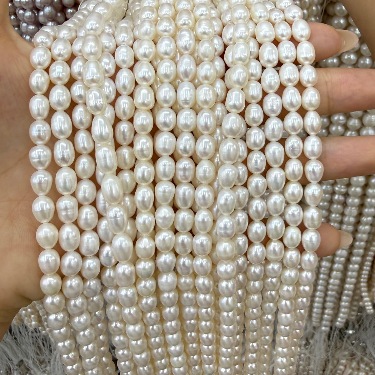 6x7mm Potato Freshwater Pearl Beads