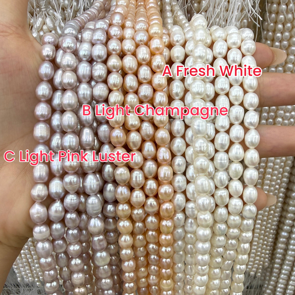 6x7mm Potato Freshwater Pearl Beads