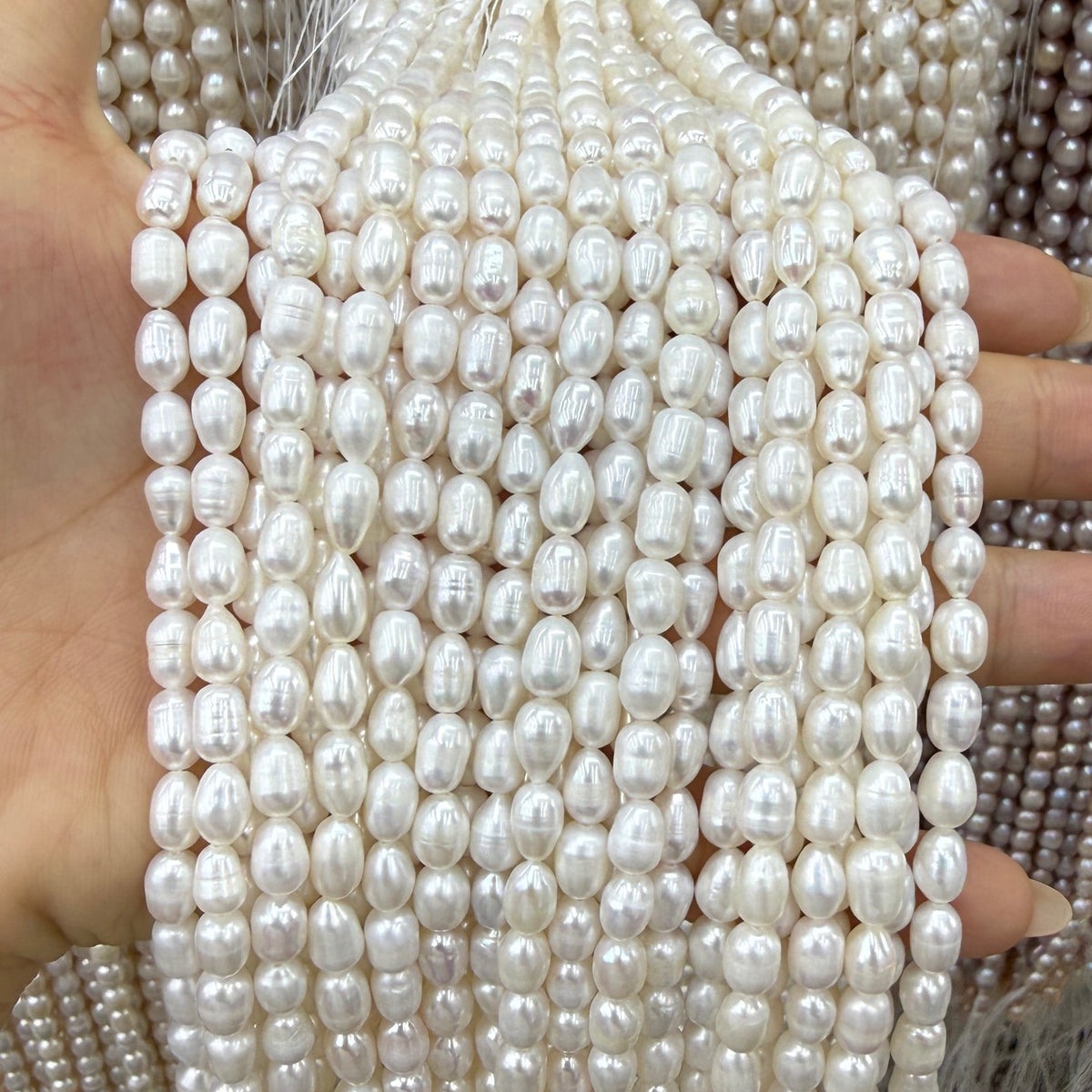 6x7mm Potato Freshwater Pearl Beads
