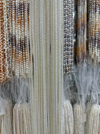 Natural Freshwater Pearl Beads 2.8-3.2mm Round White Loose Beads