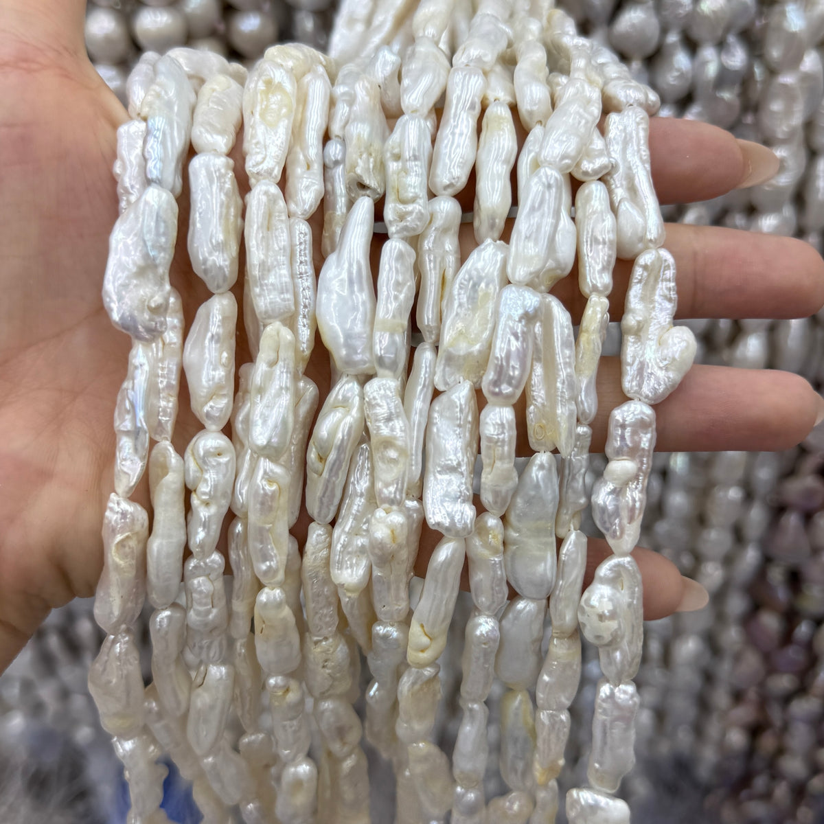 Baroque Freshwater Pearl Beads Pearl Long Biwa Beads