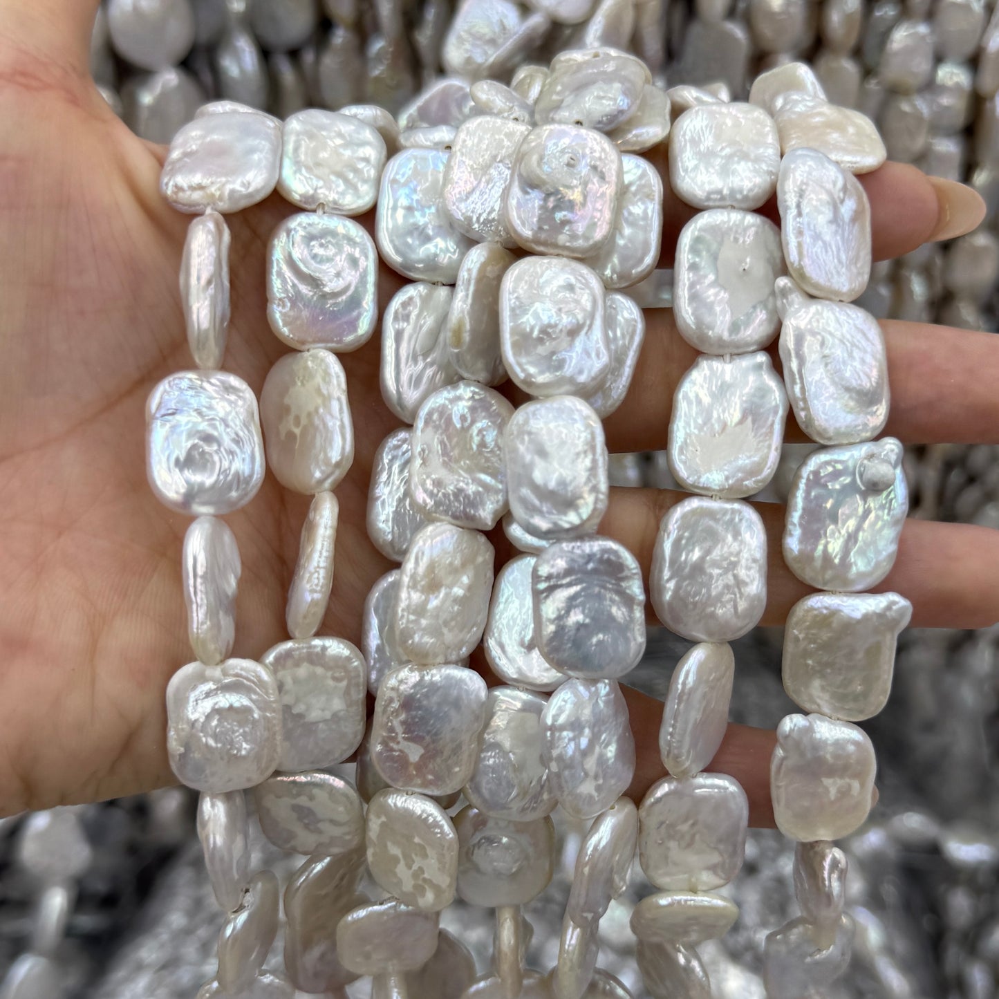 Rectangle Baroque Pearl Beads (13x16mm)