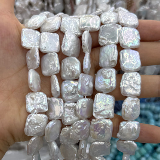 Baroque Pearl Square Beads (14mm)