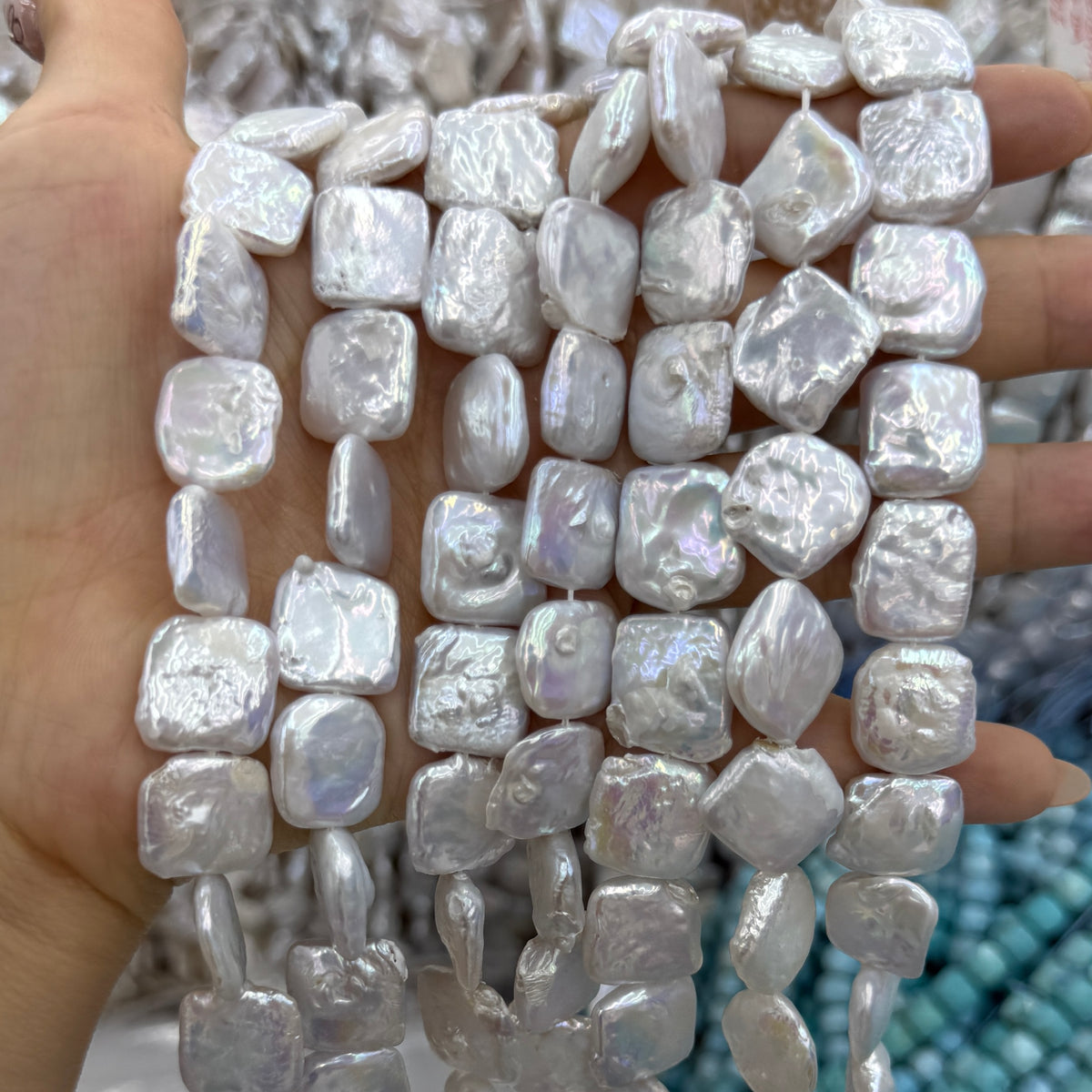 Baroque Pearl Square Beads (14mm)