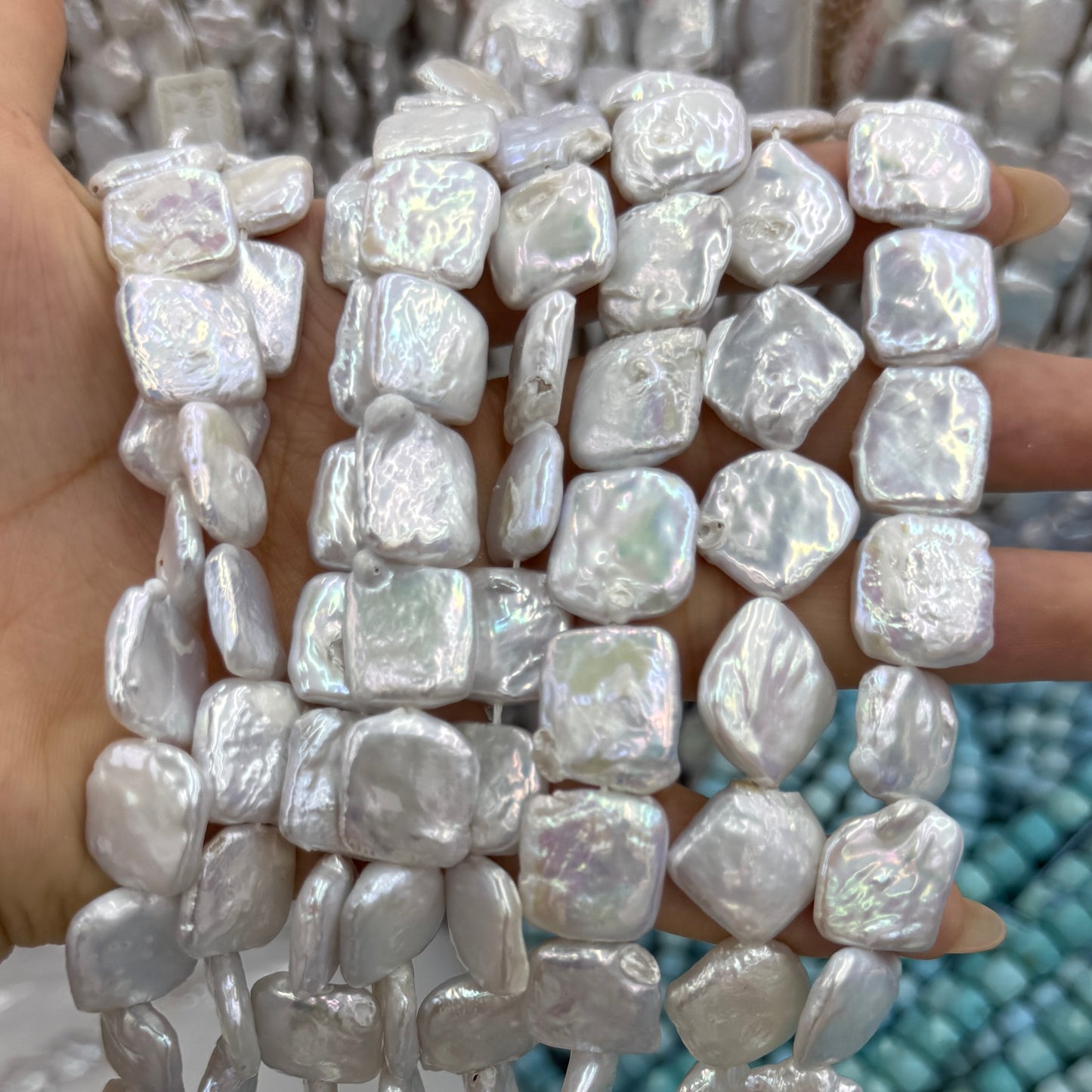 Baroque Pearl Square Beads (14mm)