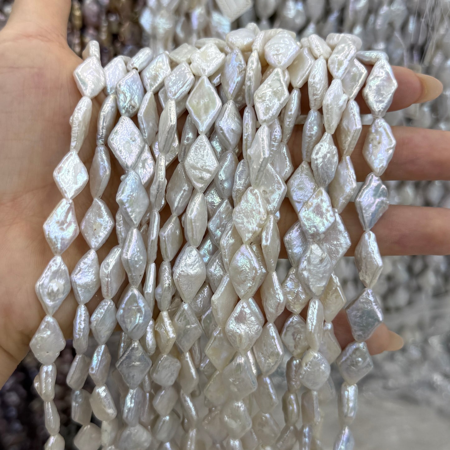 Baroque Pearl Diamond Beads (10*15mm)