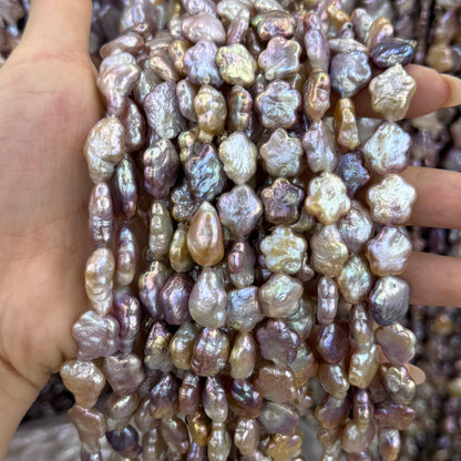 Natural Purple Baroque Pearl Beads Star Shape Beads