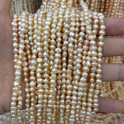 Light Champagne Baroque Freshwater Pearl Beads