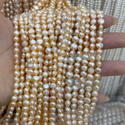 Light Champagne Baroque Freshwater Pearl Beads