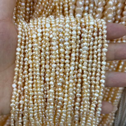 Light Champagne Baroque Freshwater Pearl Beads