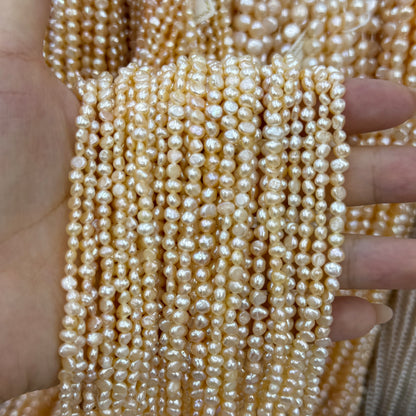 Light Champagne Baroque Freshwater Pearl Beads
