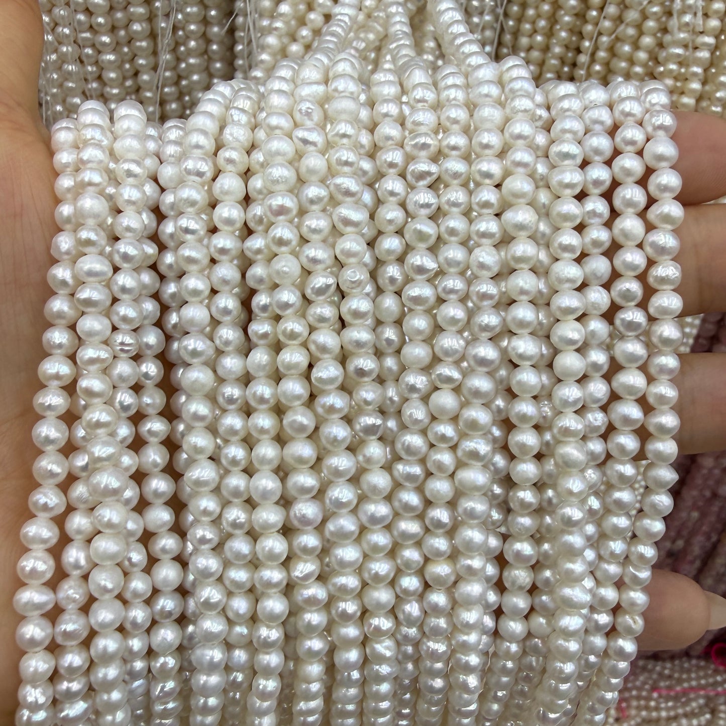 4mm Potato Freshwater Pearl Beads