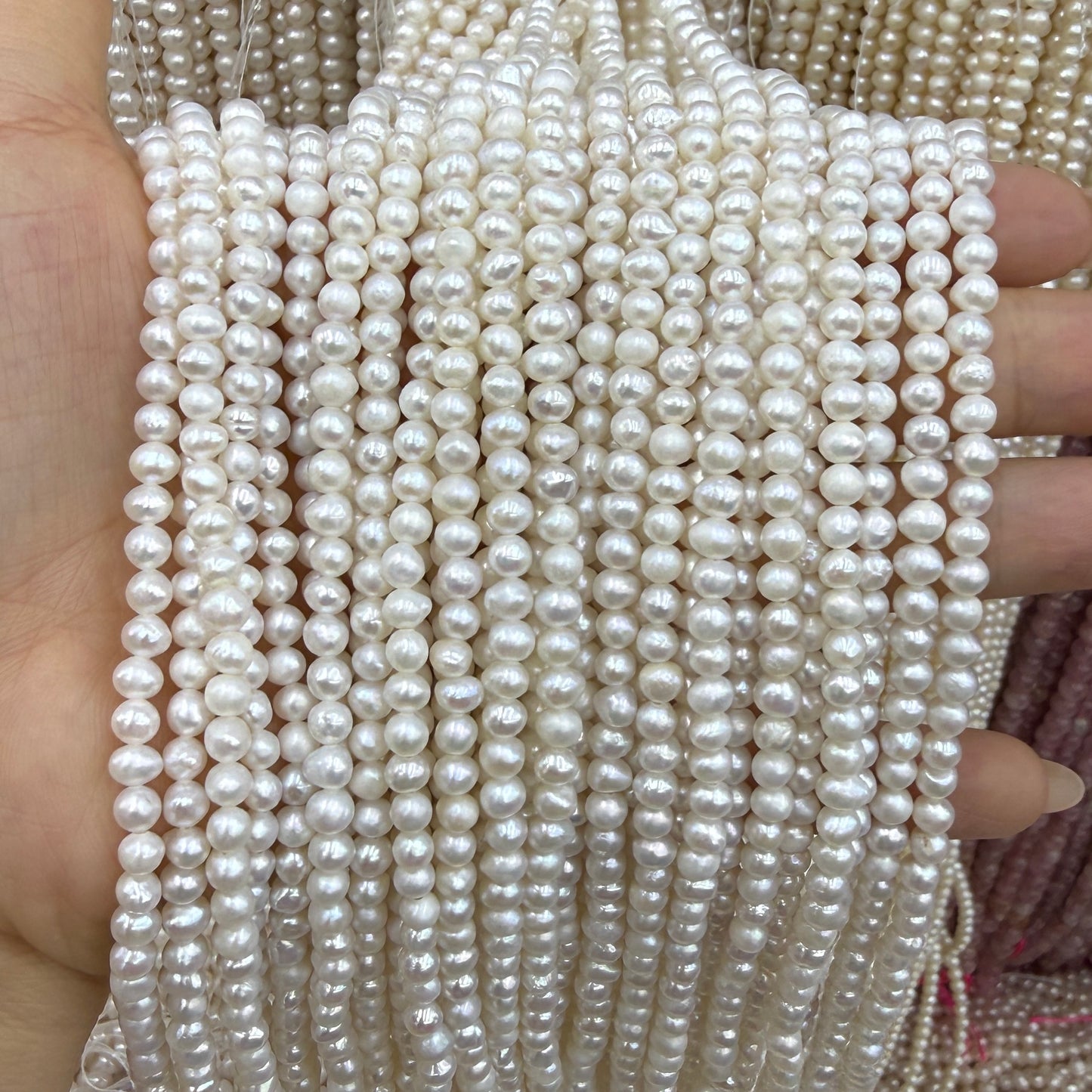 4mm Potato Freshwater Pearl Beads