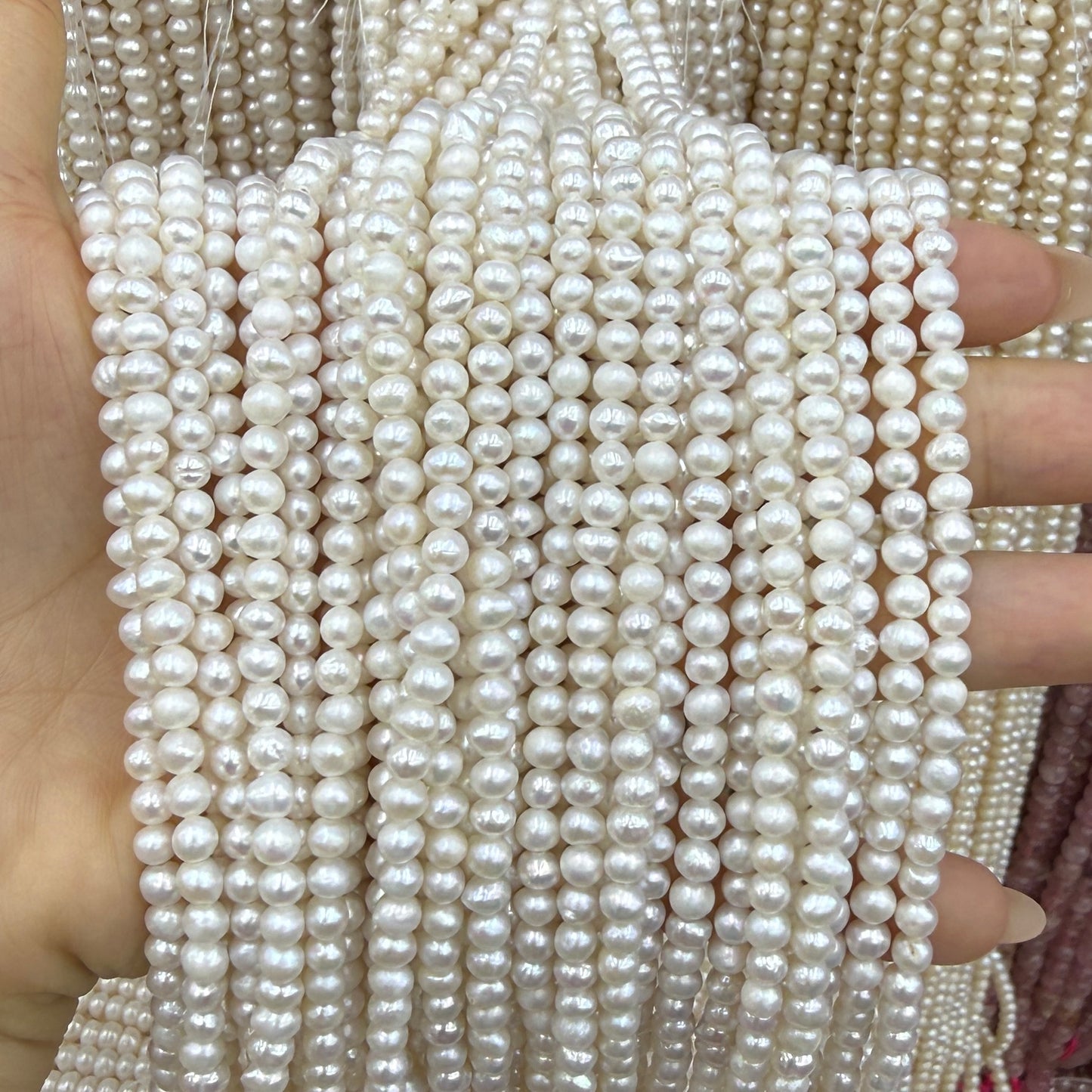 4mm Potato Freshwater Pearl Beads