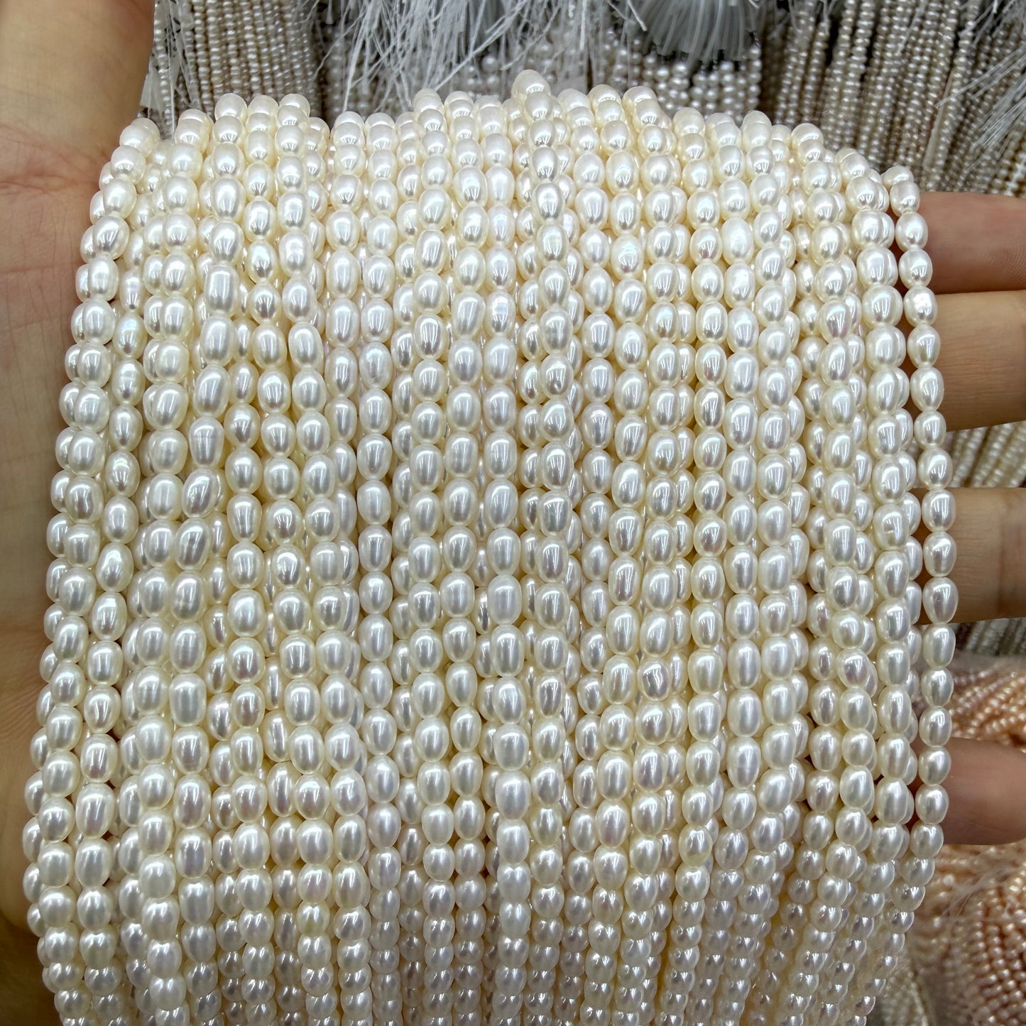 3x5mm AAAA Top Rice Freshwater Pearl Beads