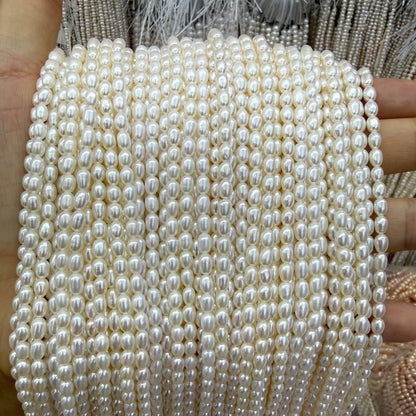 3x5mm AAAA Top Rice Freshwater Pearl Beads