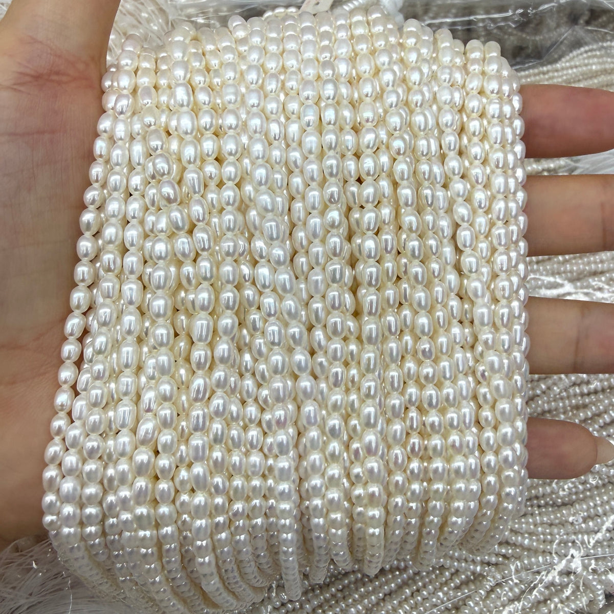 3x5mm AAAA Top Rice Freshwater Pearl Beads