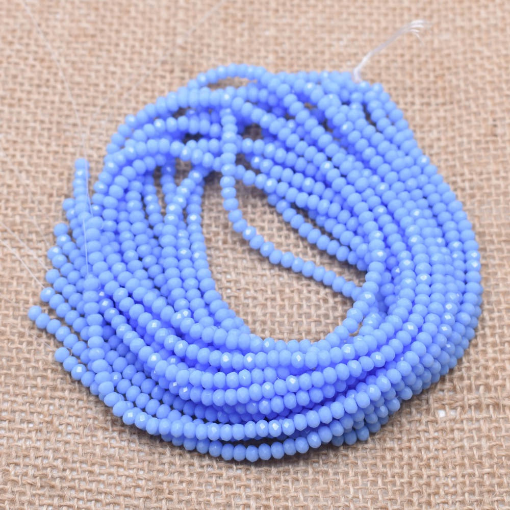 10 Strands Rondelle Faceted Crystal Beads Round Glass Beads