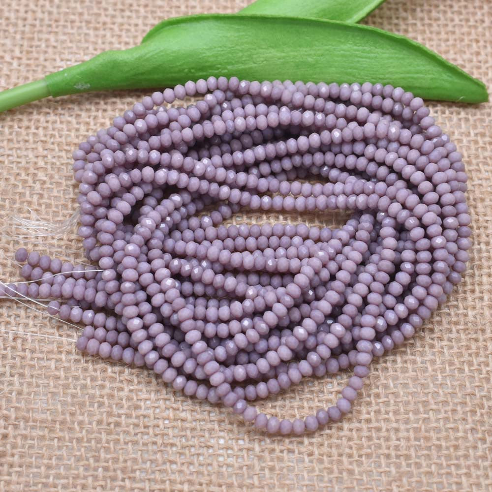10 Strands Rondelle Faceted Crystal Beads Round Glass Beads