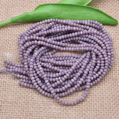 10 Strands Rondelle Faceted Crystal Beads Round Glass Beads