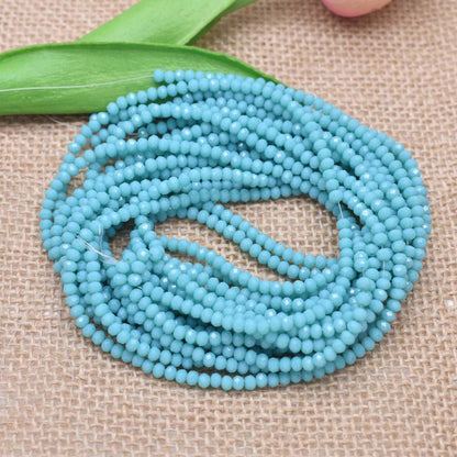 10 Strands Rondelle Faceted Crystal Beads Round Glass Beads