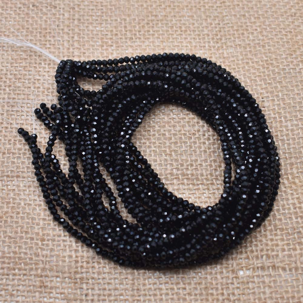10 Strands Rondelle Faceted Crystal Beads Round Glass Beads
