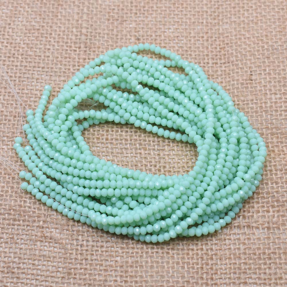 10 Strands Rondelle Faceted Crystal Beads Round Glass Beads