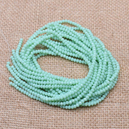 10 Strands Rondelle Faceted Crystal Beads Round Glass Beads