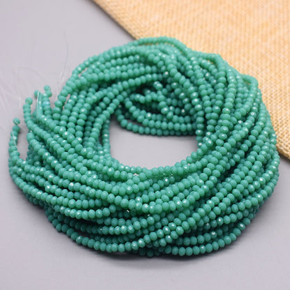 10 Strands Rondelle Faceted Crystal Beads Round Glass Beads