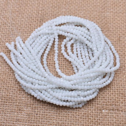 10 Strands Rondelle Faceted Crystal Beads Round Glass Beads