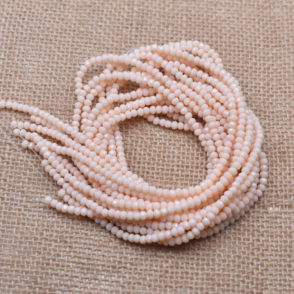 10 Strands Rondelle Faceted Crystal Beads Round Glass Beads