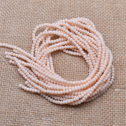 10 Strands Rondelle Faceted Crystal Beads Round Glass Beads