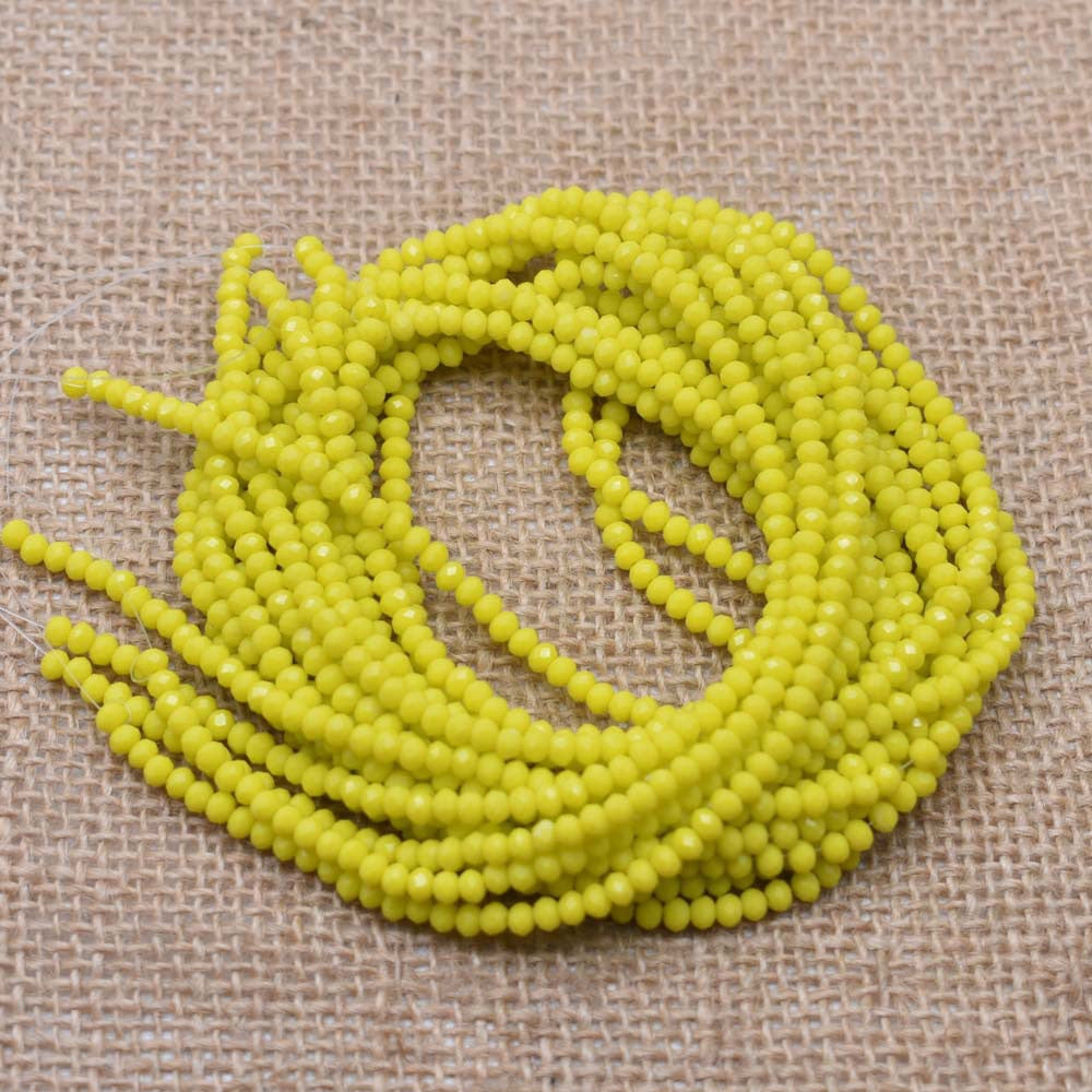 10 Strands Rondelle Faceted Crystal Beads Round Glass Beads