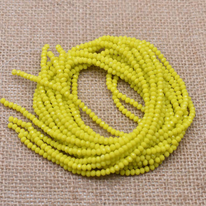 10 Strands Rondelle Faceted Crystal Beads Round Glass Beads