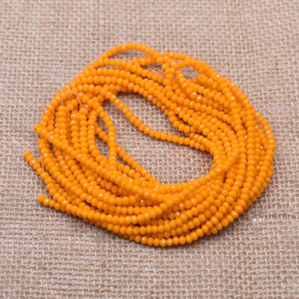 10 Strands Rondelle Faceted Crystal Beads Round Glass Beads