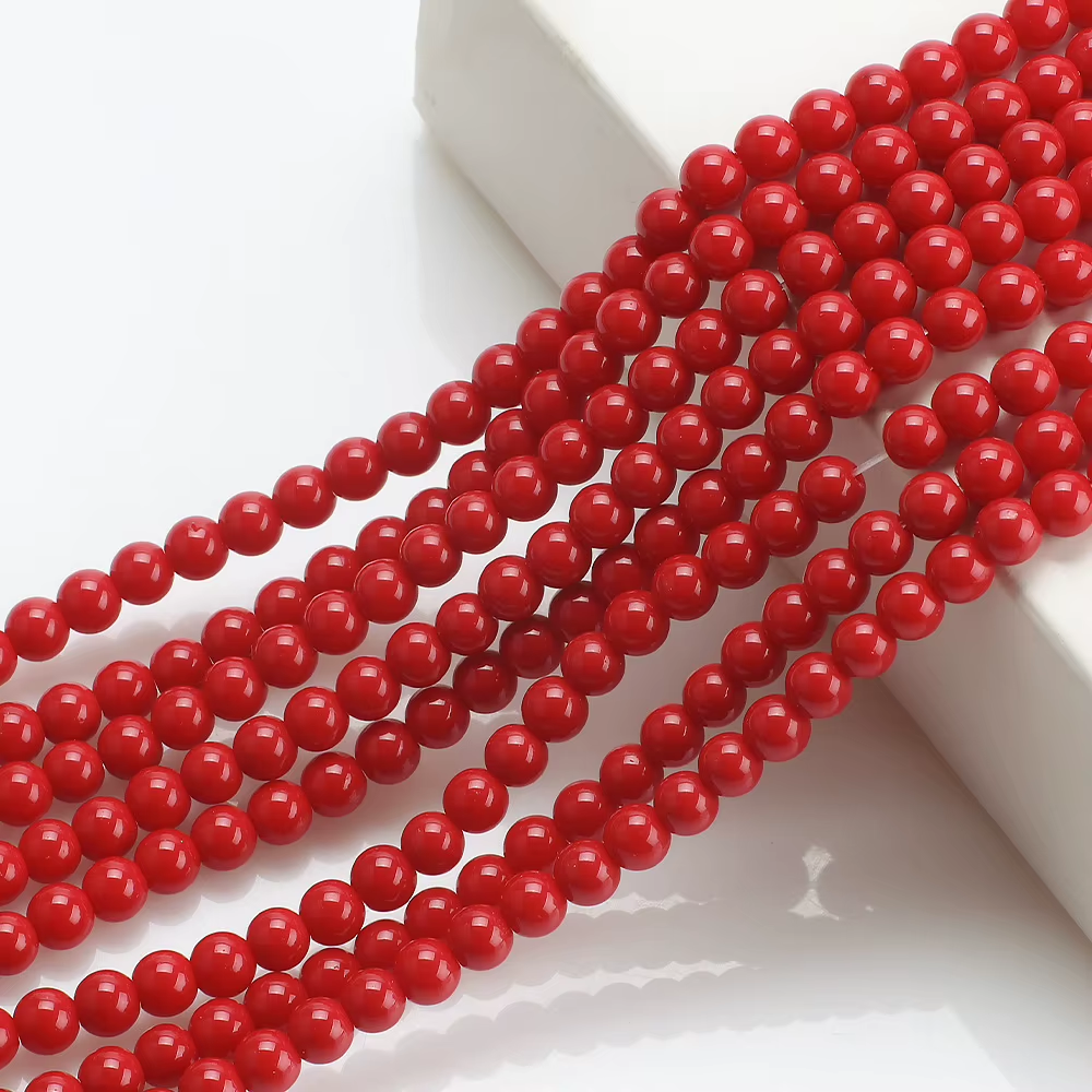 High Quality Glossy Crystal Glass Bead 6mm/8mm